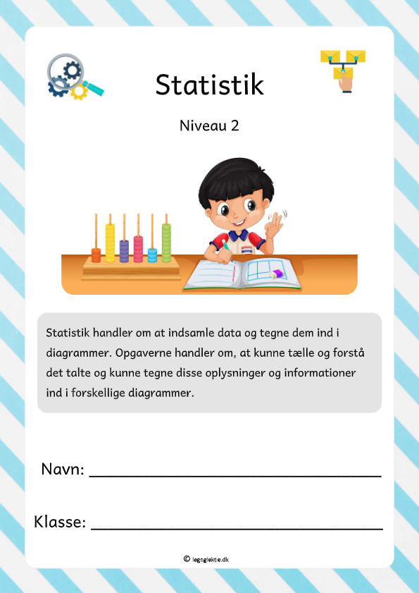 Opgavehæfte til matematik mellemtrin om statistik.