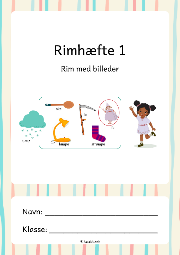 Øv rim med dette rimhæfte med masser af gode opgaver med rim.