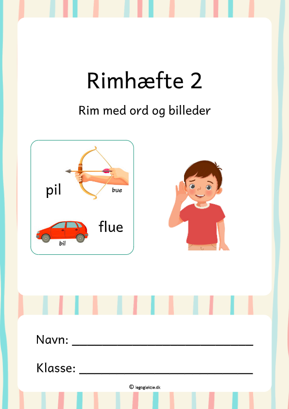 Rimhæfte 2 til dansk 0. - 2. klasse.