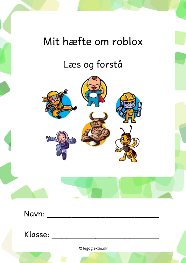 Læs og forstå hæfte til dansk 4. - 5. klasse om Roblox.