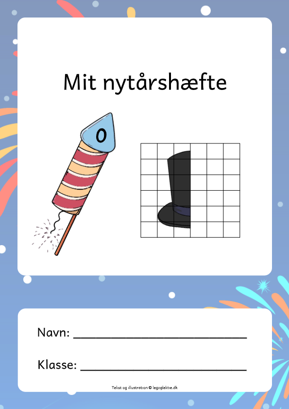 Opgavehæfte om nytår til førskole og 0. klasse.
