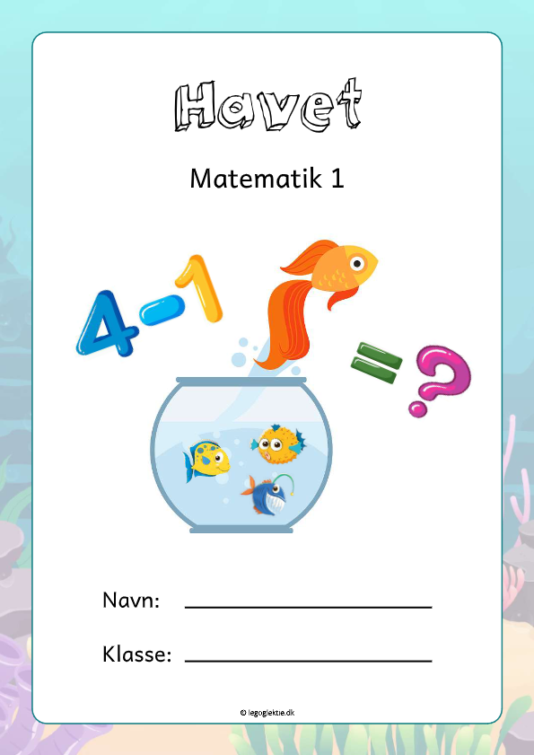 Temahæfte i matematik 1. klasse om havets dyr.