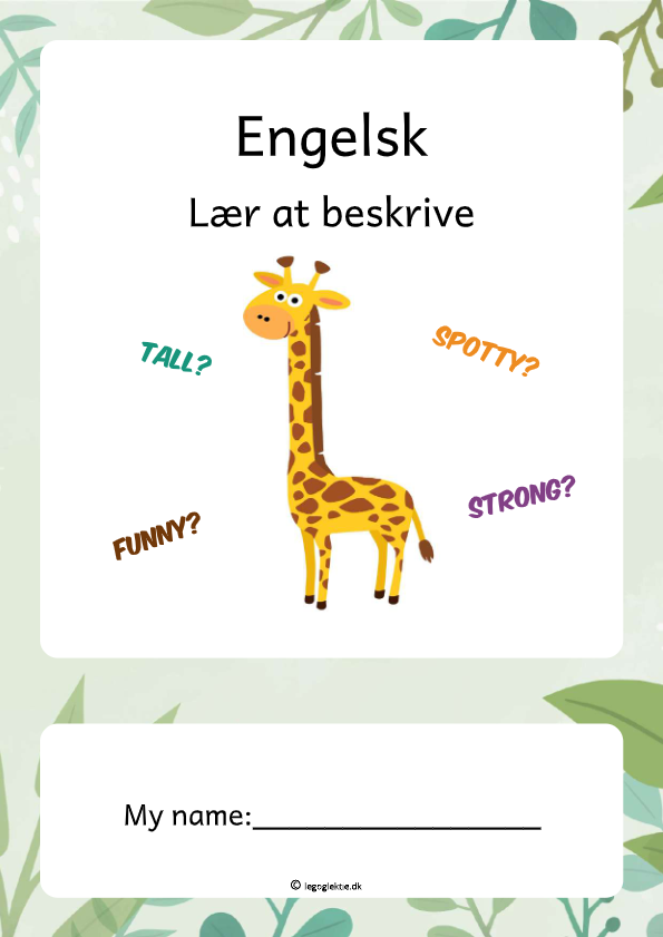 Engelskopgaver om at lære at beskrive 3. - 4. klasse.