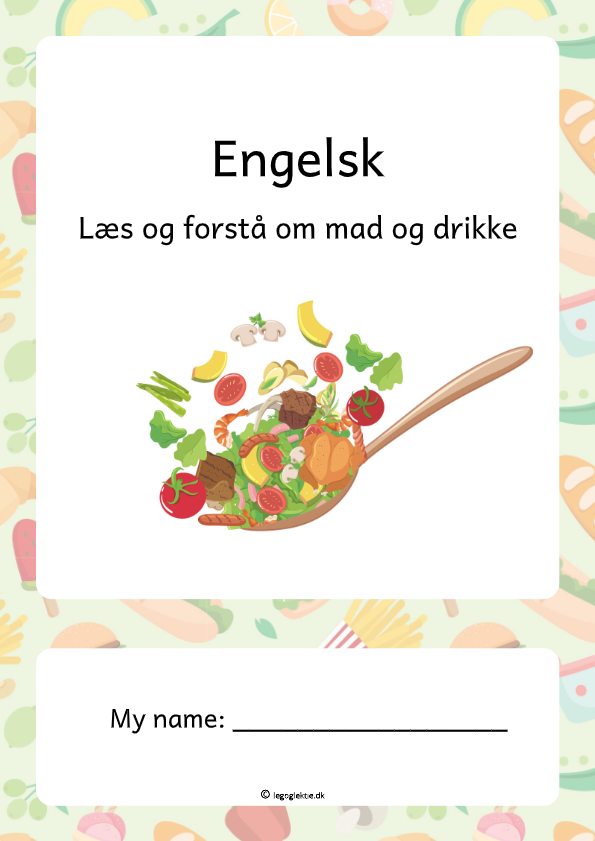 Engelskopgaver med læs og forstå til 4. - 5. klasse om mad og drikke.