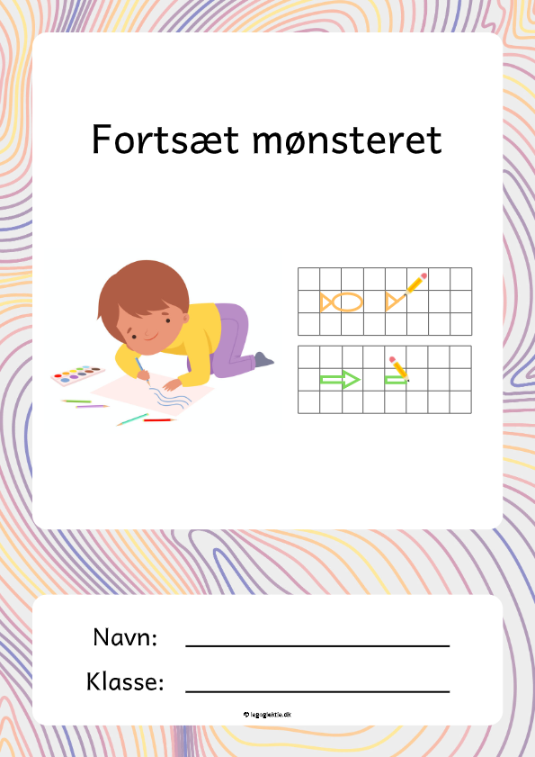 Fortsæt mønsteret i matematikopgave til 0. - 2. klasse.