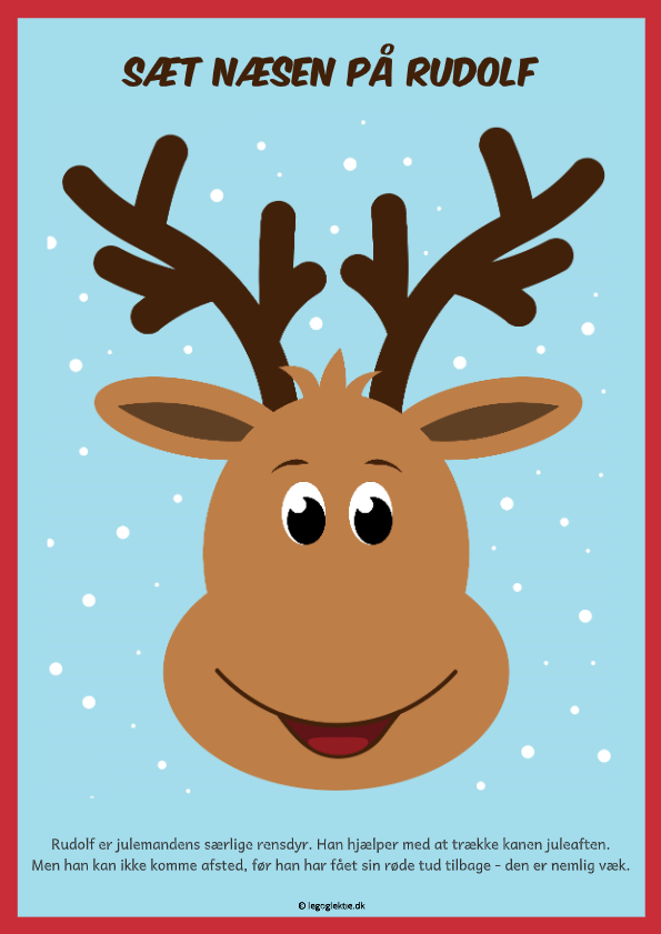 Juleleg med at sætte næsen på Rudolf.