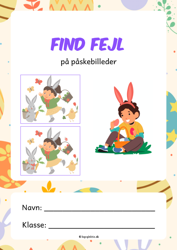 Find fem fejl på påskebilleder.