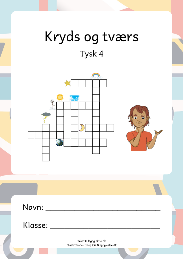 Kryds og tværs i tysk til 5. klasse, 6. klasse og 7. klasse.