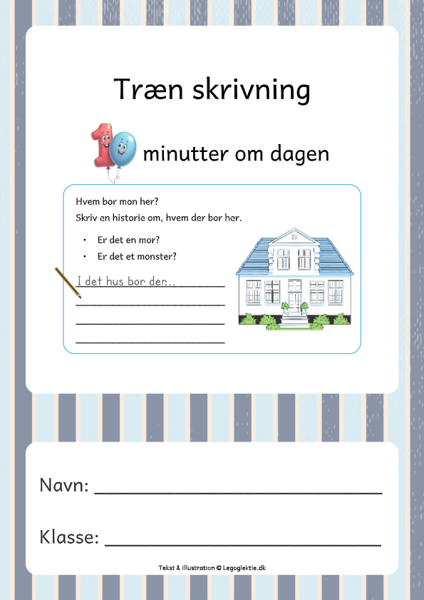 Skriv i 10 minutter. Danskopgaver til 2. klasse med fokus på skrivning, fantasi og kreativitet.