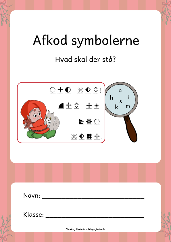Afkod symboler med jul. Juleopgaver, juledansk, julematematik 1. klasse. 2. klasse. 3. klasse.