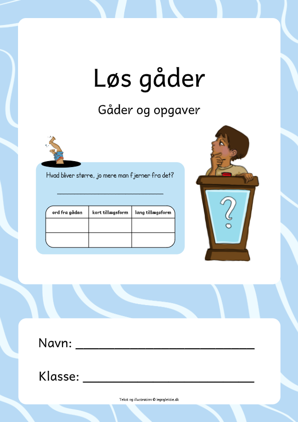 Gåder til børn i 3. - 4. klasse. Sjove gåde med opgaver.