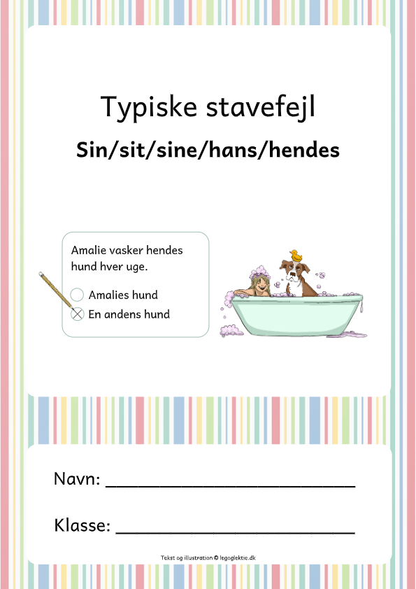 dansk grammatik opgavehæfte stavefejl